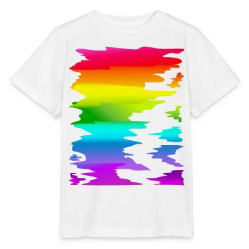 colorful rainbow gradient - Stanley/Stella MINI CREATOR Kids’ T-Shirt - white - Front - Maike (125cm)
