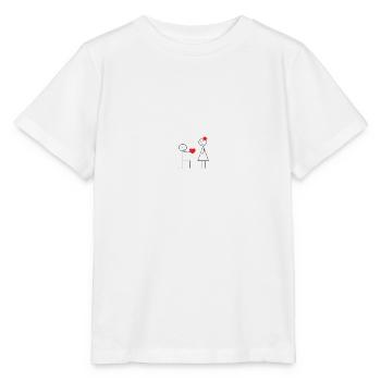 heart baton character - Stanley/Stella MINI CREATOR Kids’ T-Shirt - white - Front - Maike (125cm)