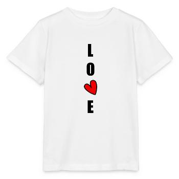 ICH LIEBE DICH. ICH LIEBE DICH. LIEBE. LIEBE. HERZ. - Stanley/Stella Kinder T-Shirt MINI CREATOR  - Weiß - Vorne - Maike (125cm)