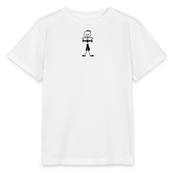 Krafttraining von Drahtfigur Logo, Emblem - Stanley/Stella Kinder T-Shirt MINI CREATOR  - Weiß - Vorne - Maike (125cm)