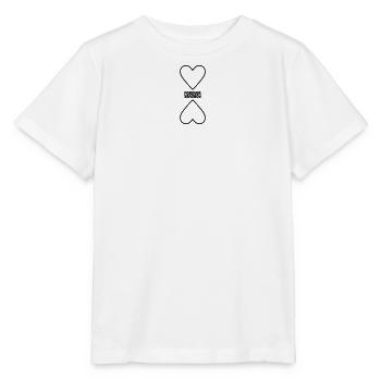 Motif de relation de couple en miroir Heart Forever - T-shirt bio MINI CREATOR Stanley/Stella Enfant - blanc - Devant - Maike (125cm)