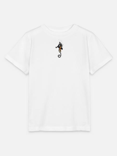 Seepferd Grafik mit dunklem Hintergrund - Stanley/Stella Kinder T-Shirt MINI CREATOR  - Weiß
