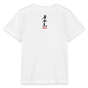 L’art Iaido de dessiner l’épée - T-shirt bio MINI CREATOR Stanley/Stella Enfant - blanc - Devant - Maike (125cm)