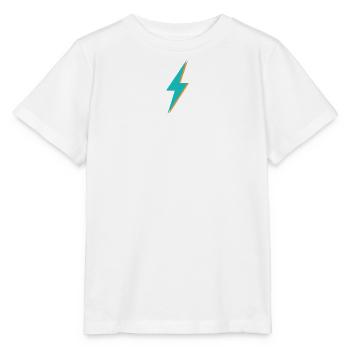 Blue and orange lightning bolt - Stanley/Stella MINI CREATOR Kids’ T-Shirt - white - Front - Maike (125cm)