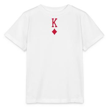 King of diamonds playing card diamond suit gamble - Stanley/Stella MINI CREATOR Kids’ T-Shirt - white - Front - Maike (125cm)