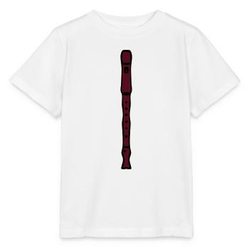 recorder flute - Stanley/Stella MINI CREATOR Kids’ T-Shirt - white - Front - Maike (125cm)