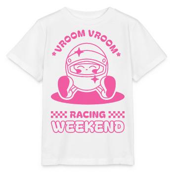 Racing Weekend - Vroom Vroom (pink edition) - Stanley/Stella MINI CREATOR Kids’ T-Shirt - white - Front - Maike (125cm)