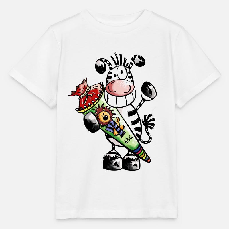 Das Schulkind Zebra - Stanley/Stella Kinder T-Shirt MINI CREATOR  - Weiß