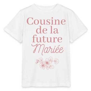 Cousine future Mariée. EJVF Team future mariée - T-shirt bio MINI CREATOR Stanley/Stella Enfant - blanc - Devant - Maike (125cm)