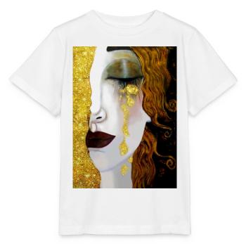 Goldene Tränen, Gustav Klimt - Stanley/Stella Kinder T-Shirt MINI CREATOR  - Weiß - Vorne - Maike (125cm)
