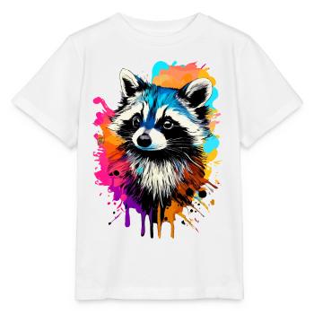 raton laveur coloré - raton laveur raton laveur - T-shirt bio MINI CREATOR Stanley/Stella Enfant - blanc - Devant - Maike (125cm)