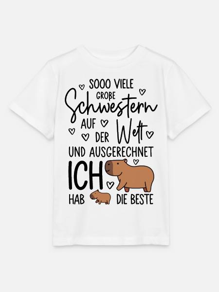 So viele Schwestern - Capybara - Große Schwester - Stanley/Stella Kinder T-Shirt MINI CREATOR  - Weiß