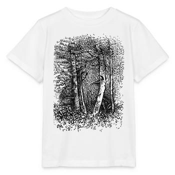Wald Baeume Zeichnung Skizze - Stanley/Stella Kinder T-Shirt MINI CREATOR  - Weiß - Vorne - Maike (125cm)