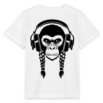 Beat Maker Monkey Head Studio Session Edition Shirt - Stanley/Stella MINI CREATOR Kids’ T-Shirt - white - Front - Maike (125cm)