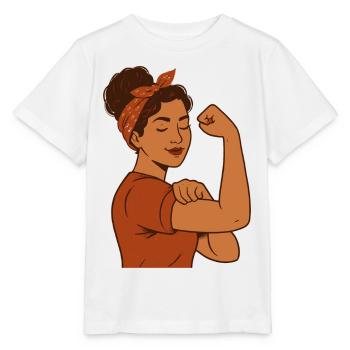 Starke Mama – Stolz und Selbstbewusst Muttertag - Stanley/Stella Kinder T-Shirt MINI CREATOR  - Weiß - Vorne - Maike (125cm)