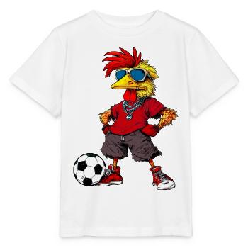 Soccer Chicken - Stanley/Stella MINI CREATOR Kids’ T-Shirt - white - Front - Maike (125cm)