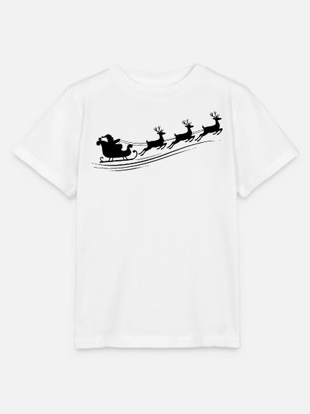 Weihnachtsmann Schlitten Rentiere - Stanley/Stella Kinder T-Shirt MINI CREATOR - Weiß