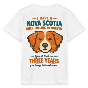 Retro Nova Scotia Duck Tolling Retriever Spruch - Stanley/Stella Kinder T-Shirt MINI CREATOR  - Weiß - Vorne - Maike (125cm)