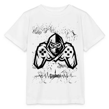Gamer Controller – Geek-Geschenk - Stanley/Stella Kinder T-Shirt MINI CREATOR  - Weiß - Vorne - Maike (125cm)