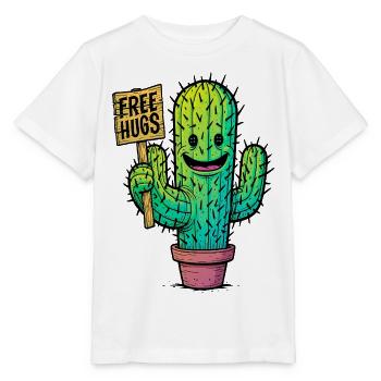 Cactus with Free Hugs - Stanley/Stella MINI CREATOR Kids’ T-Shirt - white - Front - Maike (125cm)