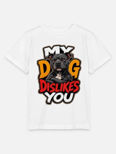 Staffordshire Bull Terrier - Stanley/Stella Kinder T-Shirt MINI CREATOR - Weiß