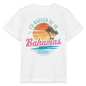 Je préférerais être aux Bahamas - T-shirt bio MINI CREATOR Stanley/Stella Enfant - blanc - Devant - Maike (125cm)