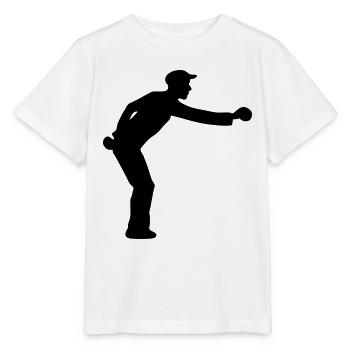 petanque jeu de boule - T-shirt bio MINI CREATOR Stanley/Stella Enfant - blanc - Devant - Maike (125cm)