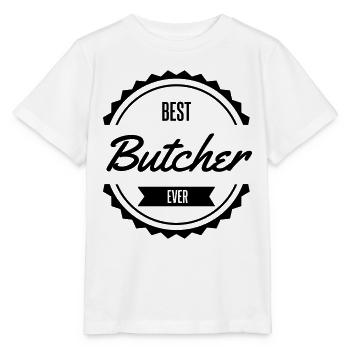 best butcher Metzger boucher - T-shirt bio MINI CREATOR Stanley/Stella Enfant - blanc - Devant - Maike (125cm)
