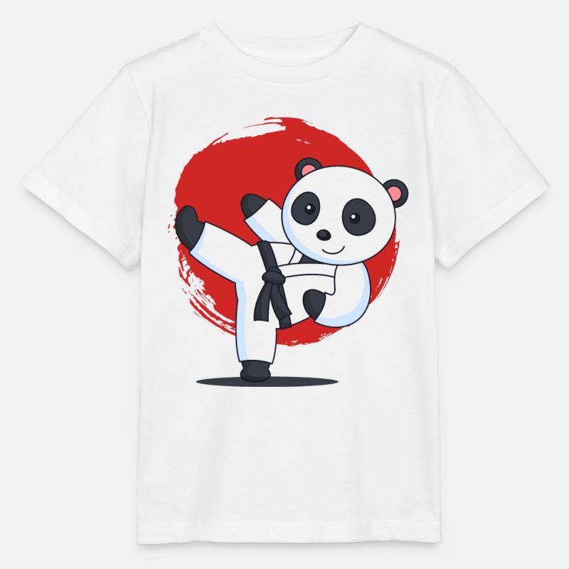 Karaté Panda - T-shirt bio MINI CREATOR Stanley/Stella Enfant - blanc
