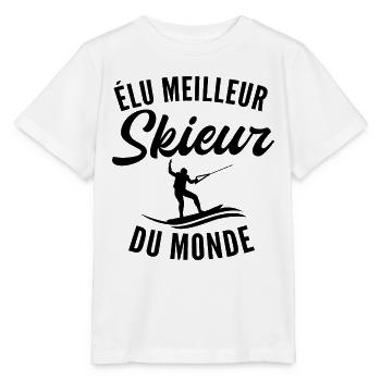elu meilleur skieur du monde - T-shirt bio MINI CREATOR Stanley/Stella Enfant - blanc - Devant - Maike (125cm)