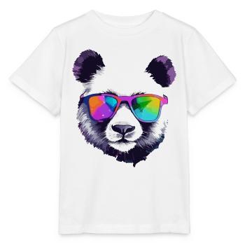 Koko the bespectacled panda - Stanley/Stella MINI CREATOR Kids’ T-Shirt - white - Front - Maike (125cm)