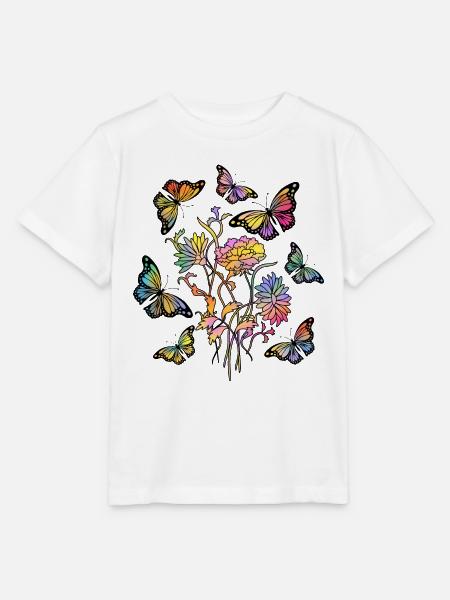 Schmetterlinge - Stanley/Stella Kinder T-Shirt MINI CREATOR - Weiß