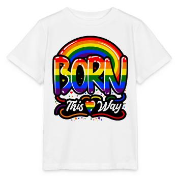 Born This Way Celebrate Pride & Equality - Stanley/Stella MINI CREATOR Kids’ T-Shirt - white - Front - Maike (125cm)