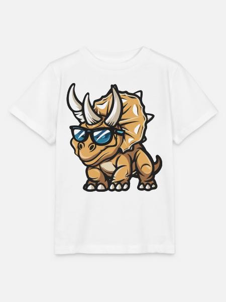 Dinosaurier triceratops Tier - Stanley/Stella Kinder T-Shirt MINI CREATOR - Weiß