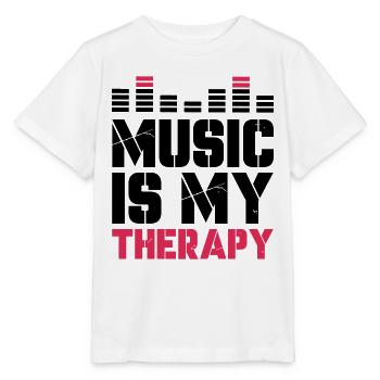 music is my therapy - Stanley/Stella Kinder T-Shirt MINI CREATOR  - Weiß - Vorne - Maike (125cm)