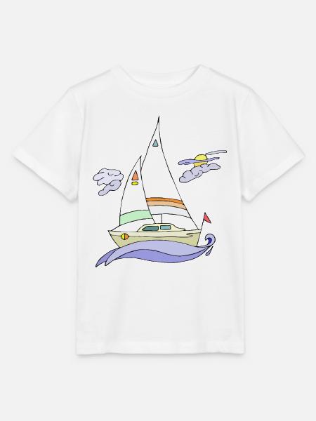 Segelboot - Stanley/Stella Kinder T-Shirt MINI CREATOR  - Weiß