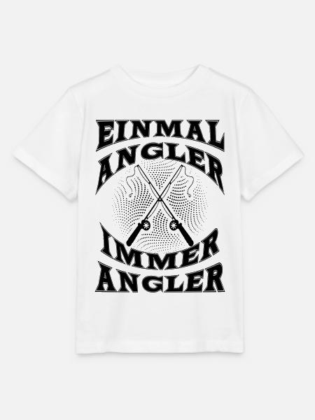 Einmal Angler immer Angler - Stanley/Stella Kinder T-Shirt MINI CREATOR - Weiß
