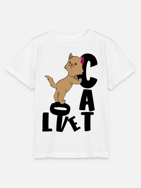 Katze Liebe Mietzekatze - Stanley/Stella Kinder T-Shirt MINI CREATOR - Weiß