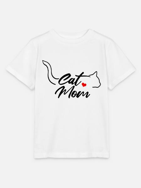 Die Katzenmutter Miezekatze Katze - Stanley/Stella Kinder T-Shirt MINI CREATOR  - Weiß