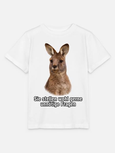 Sie stellen wohl gerne unnötige Fragen Känguru - Stanley/Stella Kinder T-Shirt MINI CREATOR - Weiß
