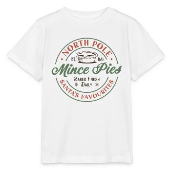North Pole Mince Pies - Stanley/Stella MINI CREATOR Kids’ T-Shirt - white - Front - Maike (125cm)