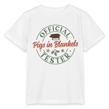 Official Pigs in Blankets tester - Stanley/Stella MINI CREATOR Kids’ T-Shirt - white - Front - Maike (125cm)