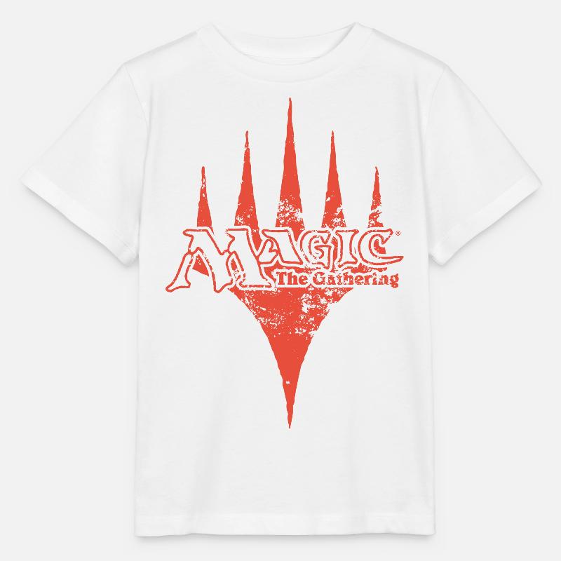 Magic: The Gathering Retro Logo Rot - Stanley/Stella Kinder T-Shirt MINI CREATOR  - Weiß
