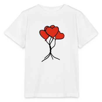 Heart Balloons Love Couple Declaration of Love - Stanley/Stella MINI CREATOR Kids’ T-Shirt - white - Front - Maike (125cm)