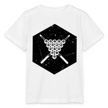 Billard 8-Ball Pool Billard- Joueur de billard - T-shirt bio MINI CREATOR Stanley/Stella Enfant - blanc - Devant - Maike (125cm)