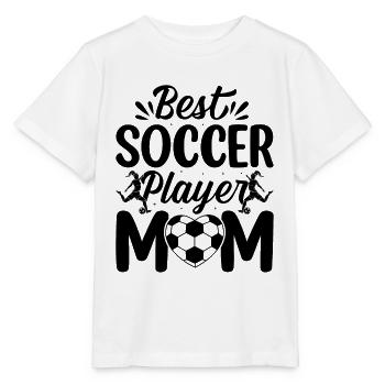 Soccer Lover Soccer Mama - Best Soccer Player Mom - Stanley/Stella Kinder T-Shirt MINI CREATOR  - Weiß - Vorne - Maike (125cm)