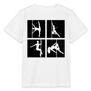 Pole Dance Silhouette - Pole Dancing Pole Dancer P - Stanley/Stella Kinder T-Shirt MINI CREATOR  - Weiß - Vorne - Maike (125cm)