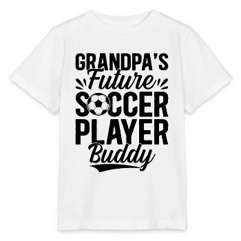 Soccer Kids - Grandpa's Future Soccer Player Buddy - Stanley/Stella Kinder T-Shirt MINI CREATOR  - Weiß - Vorne - Maike (125cm)