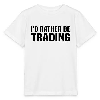 Stock Market Trading - I'd Rather Be Trading - Stanley/Stella Kinder T-Shirt MINI CREATOR  - Weiß - Vorne - Maike (125cm)