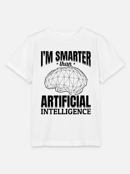 I'm Smarter Than Artificial Intelligence - Stanley/Stella Kinder T-Shirt MINI CREATOR  - Weiß